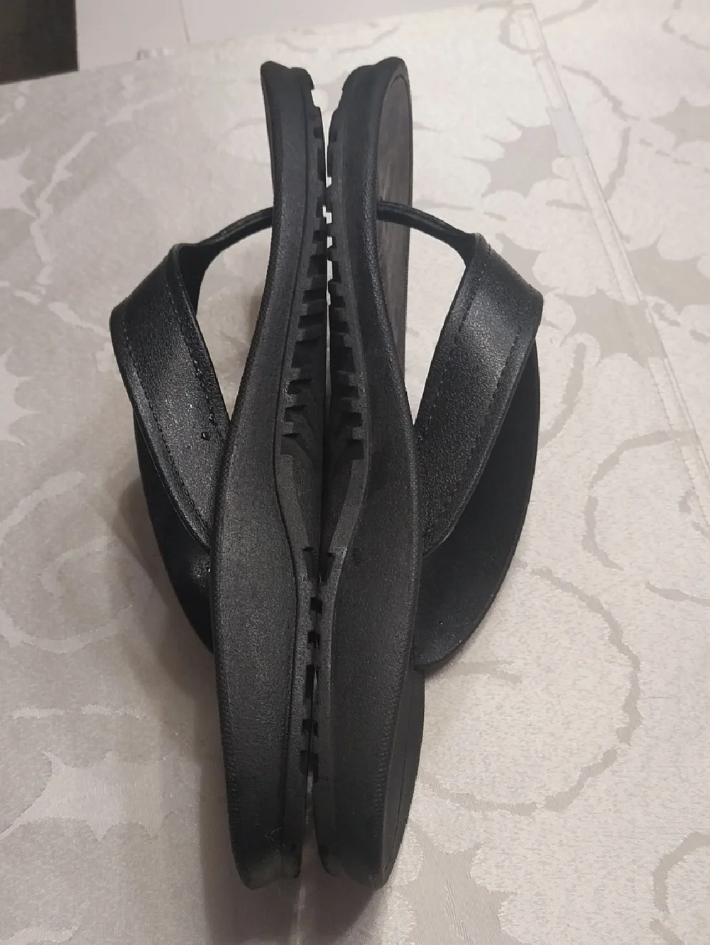 Okabashi Men's Mariner Flip Flop Sandals Size XL Black Comfort Arch Support